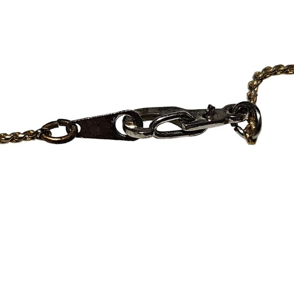 African Trade Bead Inspired Necklace Gold Tone Chain Fashion Jewelry Women - Picture 5 of 7